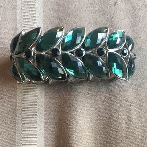 Turquoise blue stretch gem bracelet